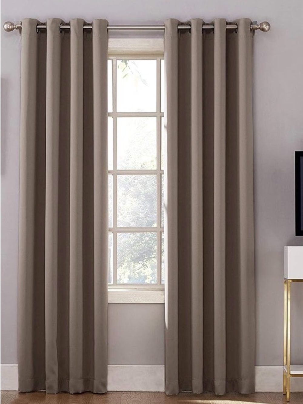 Sun Zero 2-Pack 
Blackout Grommet Curtain Panel Pair, 52" x 63 Curtain Panels